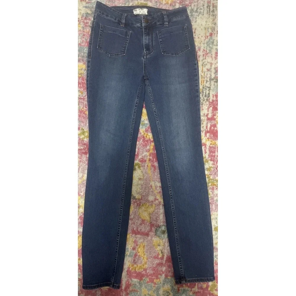 Free People Jeans Womens Size 28 Stretch Skinny Tapered 61855 16515125